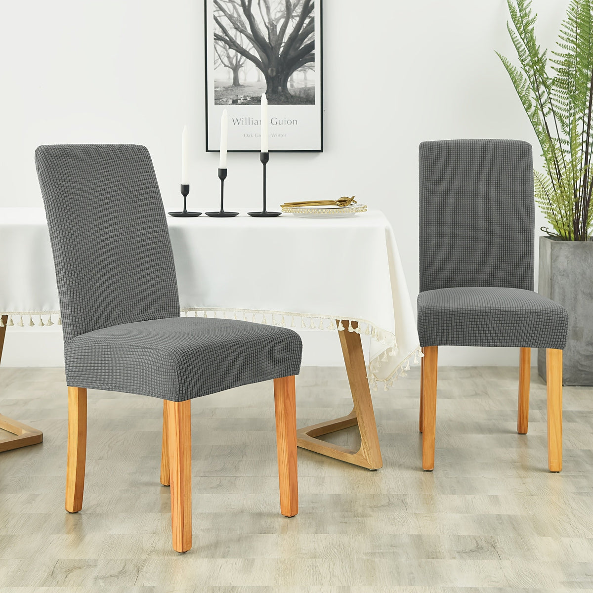 DRAPIVA - Stretch Velvet Chair Covers for Refined Statement Seating