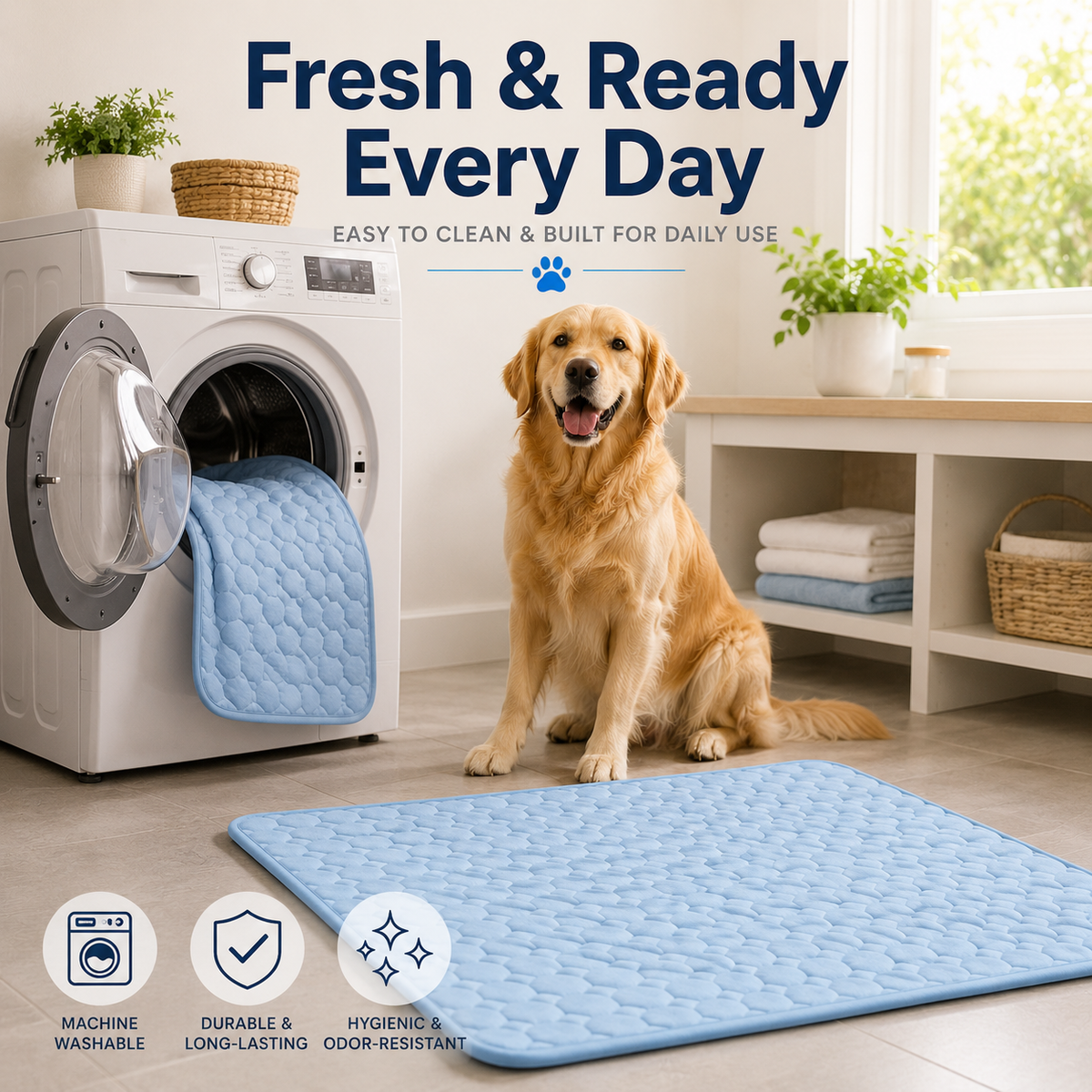 CALYVRA - Extra-Large Cooling Pet Mat for a Dedicated Retreat
