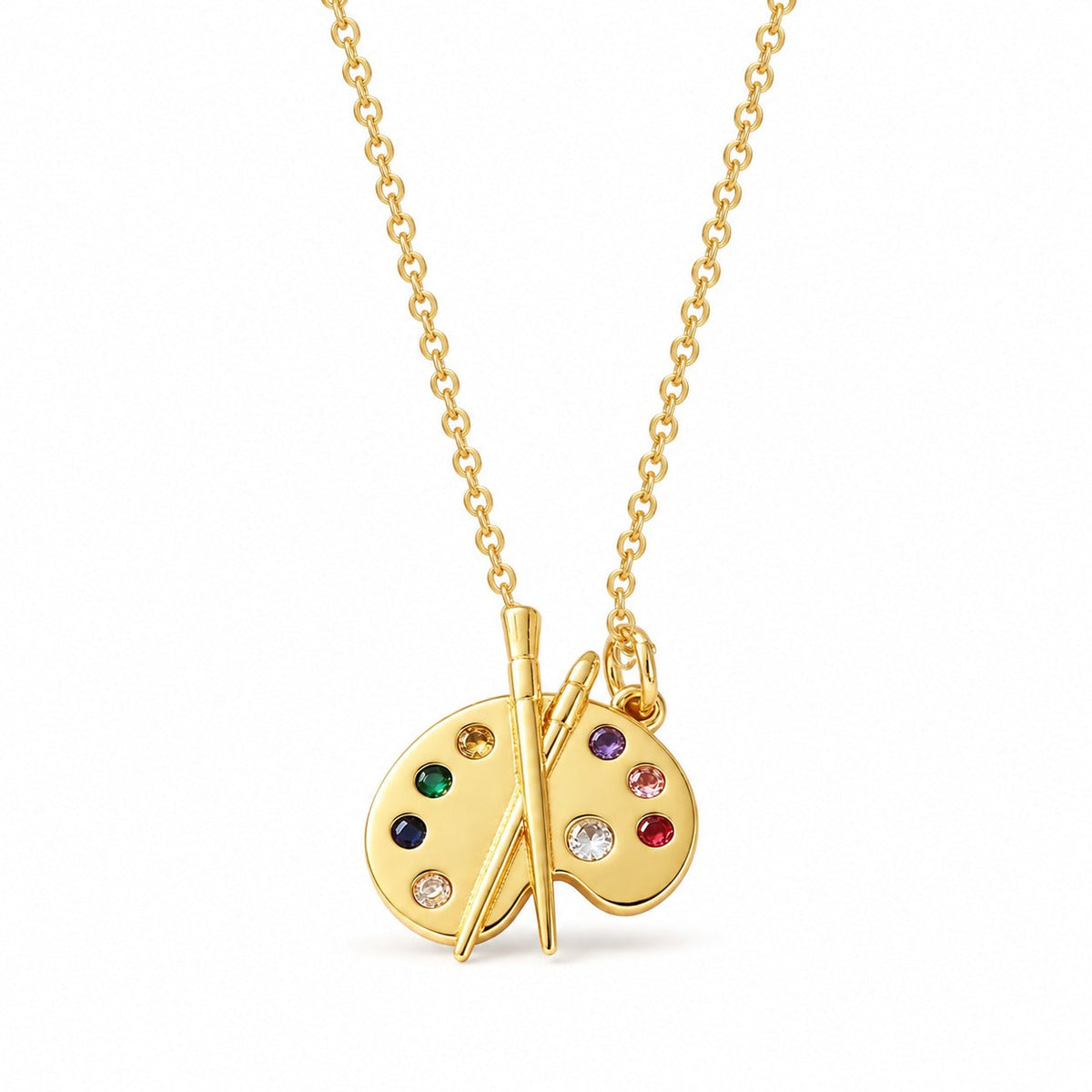 ZIRALUNE - Artist Palette Necklace for Creative Self-Expression