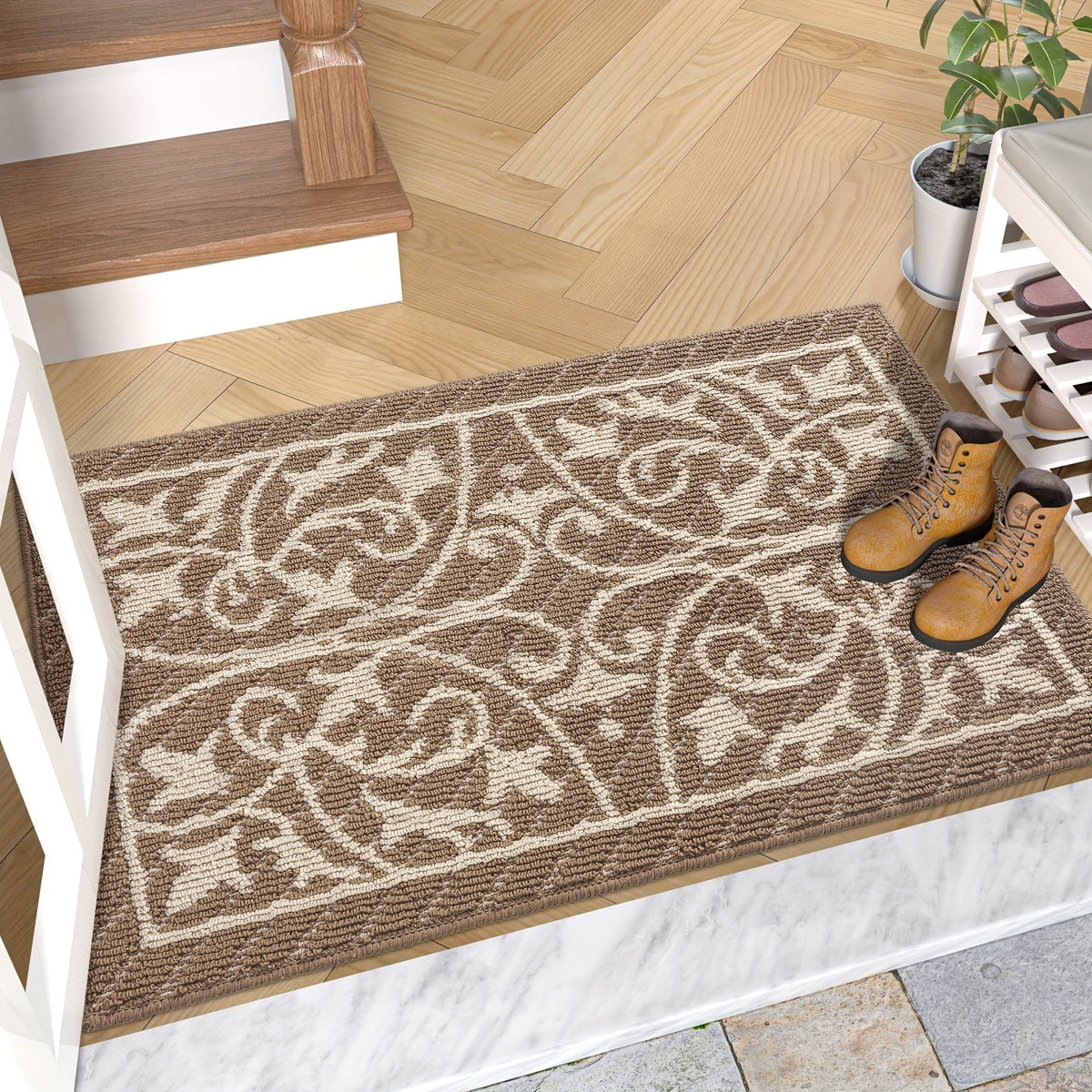 PUREHOME - Low-Profile Entryway Rug That Keeps Floors Clean