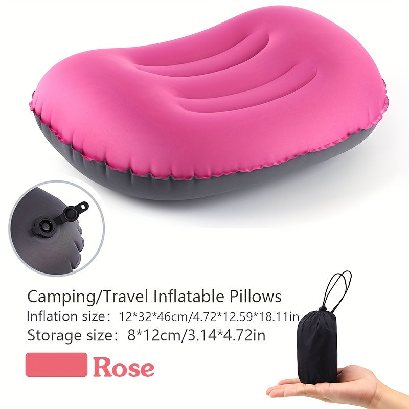 AIRREST - Inflatable Travel Pillow for Colorful Curved Support