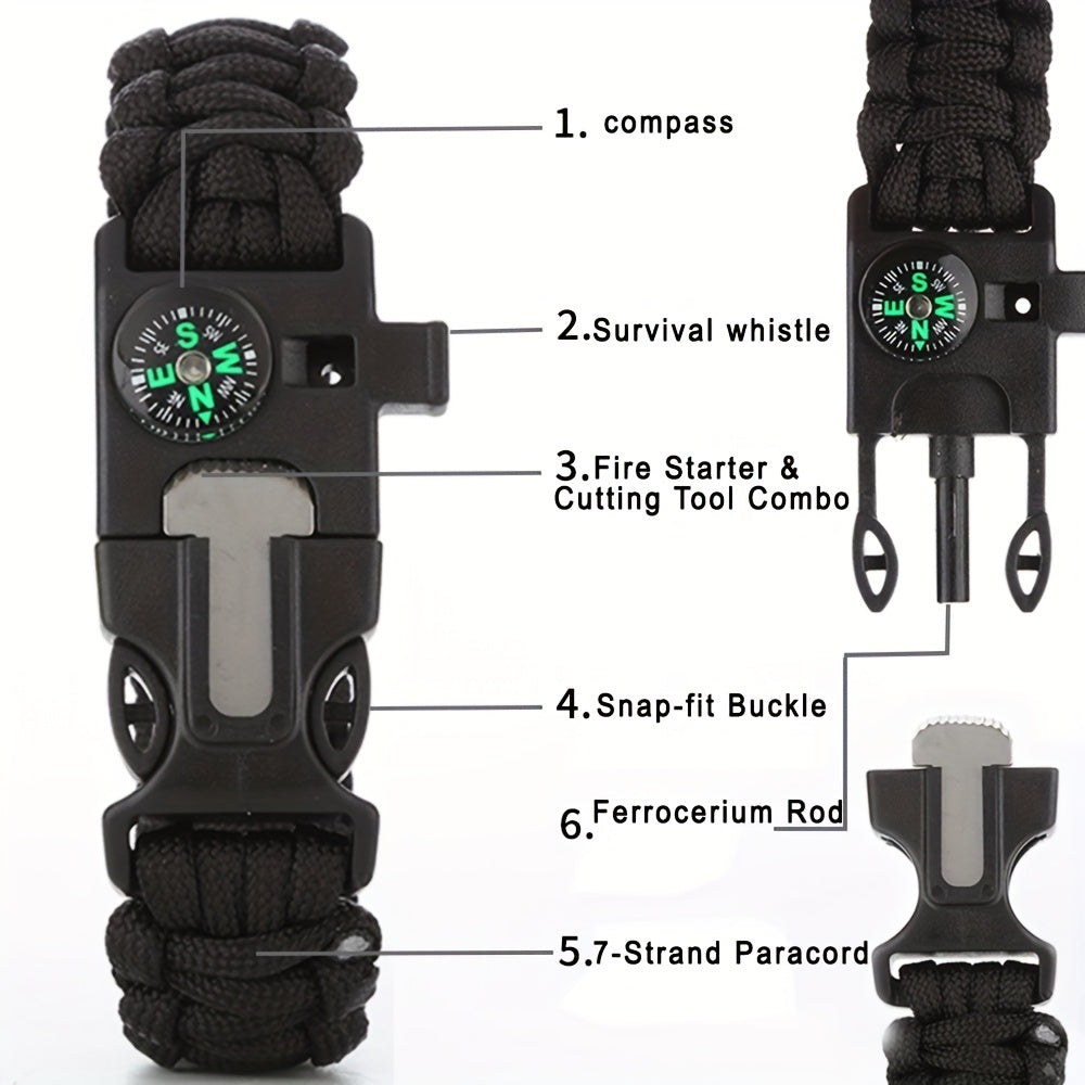 SURVIBRAID - 5-In-1 Survival Bracelet for Emergency Readiness