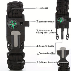 SURVIBRAID - 5-In-1 Survival Bracelet for Emergency Readiness