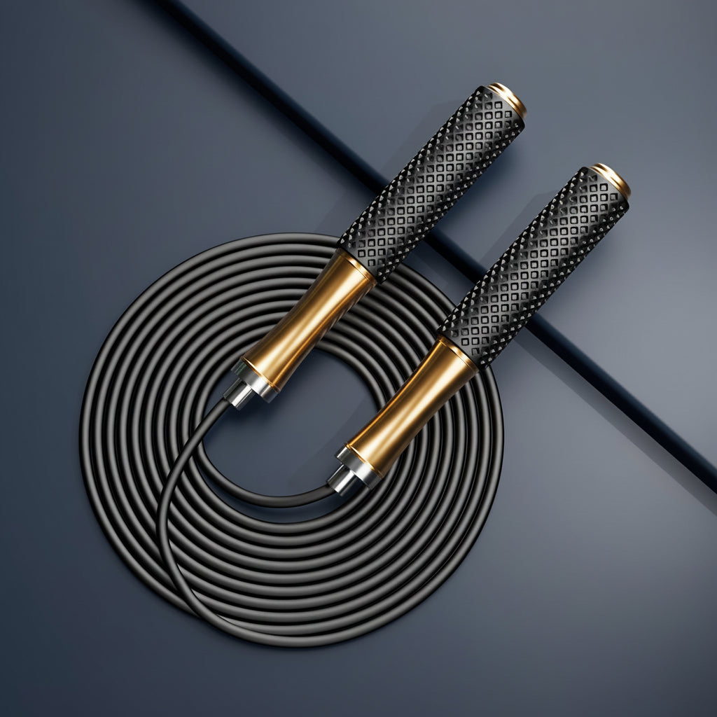 VELOQIN - Adjustable Weighted Jump Rope for Faster Cardio Training