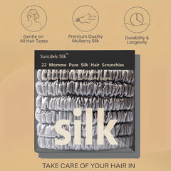 TRESYVA - Silk Scrunchie Set for Gentle, Friction-Reducing Styling