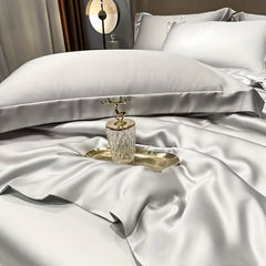 GLOSSIVA - Silk-Blend Pillowcase Pair for Artful Seating Accents