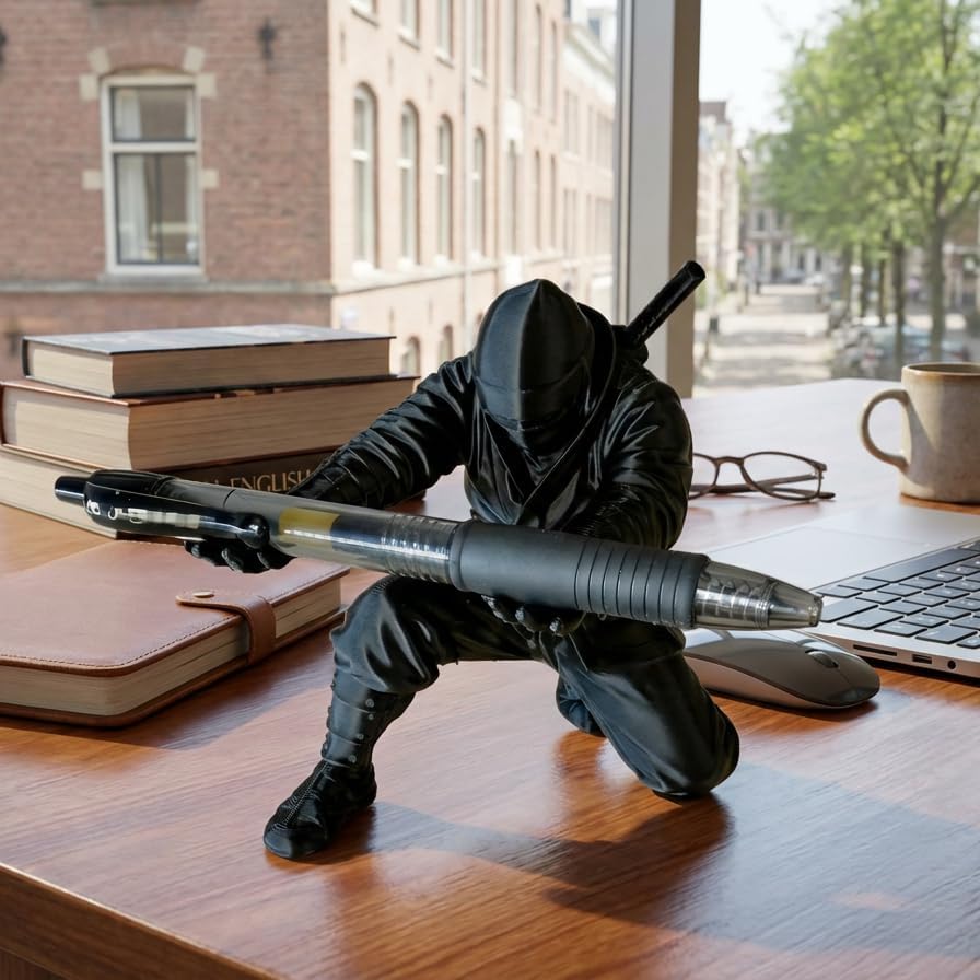 INKURAI - 3D-Printed Samurai Pen Holder for a Striking, Tidy Desk