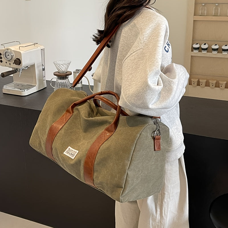 LUXIBAG - Washed Canvas Duffel Bag for Organized Travel