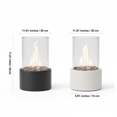IGNELORA - Tabletop Bioethanol Fireplace for Smoke-Free Ambience