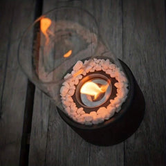 IGNELORA - Tabletop Bioethanol Fireplace for Smoke-Free Ambience