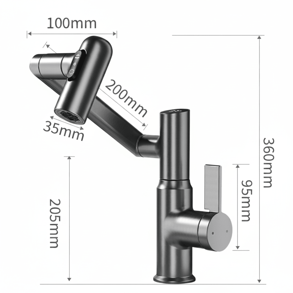VANTIRO - Sculptural 360° Kitchen Faucet for Flexible Sink Reach