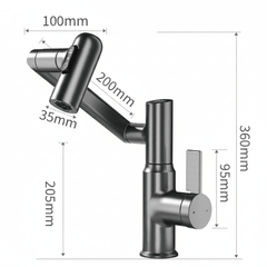 VANTIRO - Sculptural 360° Kitchen Faucet for Flexible Sink Reach