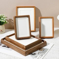 KERVILO - Sculptural Wood Photo Frame for Anchored Tabletop Display