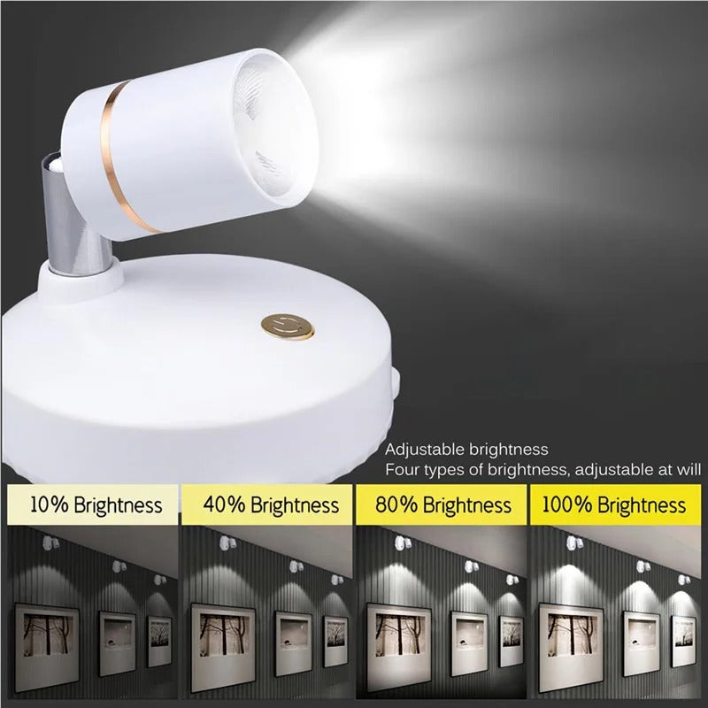 ILLUNOR - Wireless LED Spotlight for Effortless Art Illumination