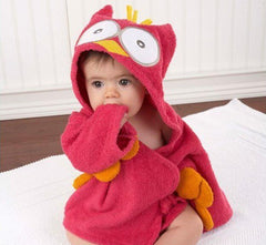 SNUGLIO - Cotton Animal Hooded Baby Robe for Cozy Drying
