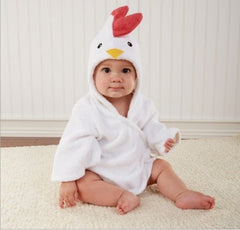 SNUGLIO - Cotton Animal Hooded Baby Robe for Cozy Drying