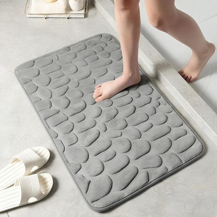 PEBLORA - Sculpted Bath Mat for Dry Floors and Safer Steps