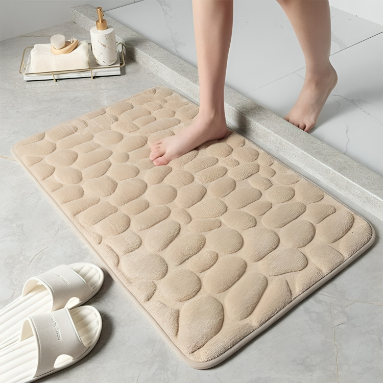 PEBLORA - Sculpted Bath Mat for Dry Floors and Safer Steps