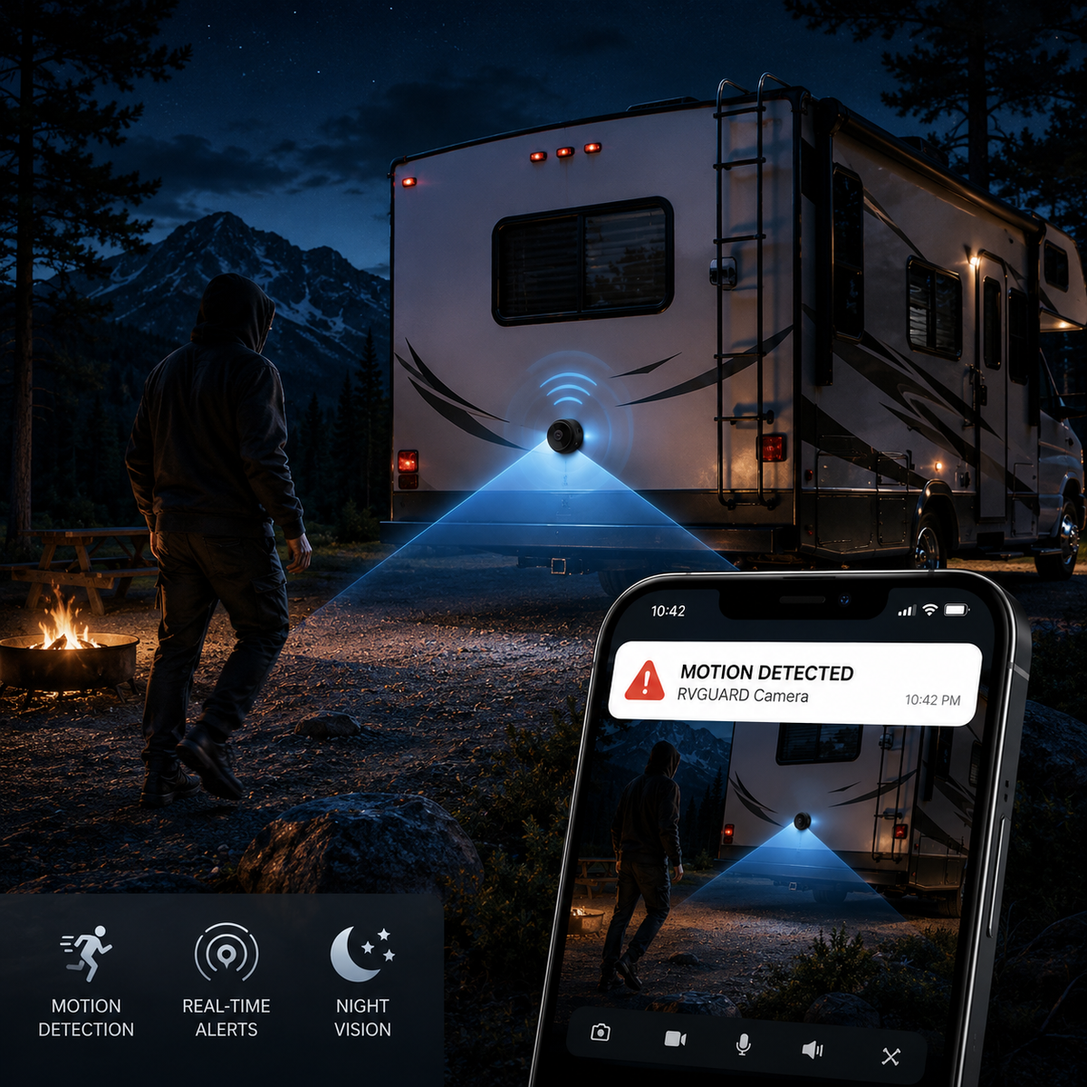 RVGUARD - Wireless Backup Camera for Safer RV Reversing at Night