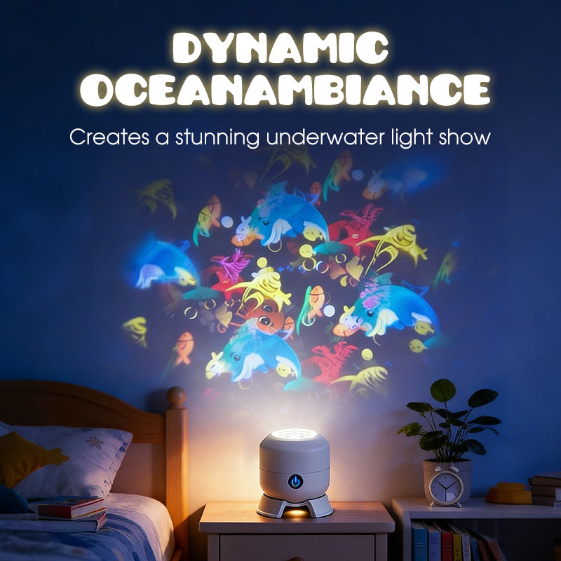 RIPPLELIGHT - Rotating LED Projector for a Calming Room Glow