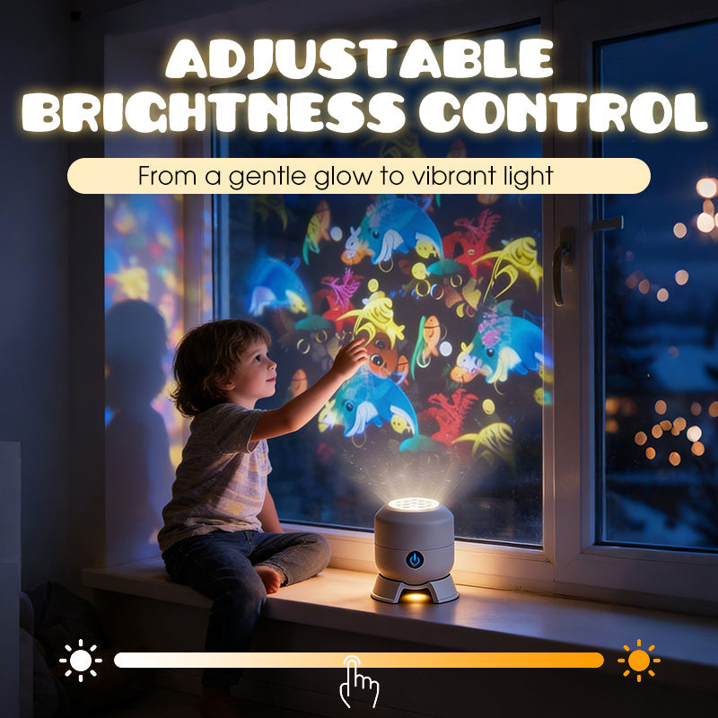 RIPPLELIGHT - Rotating LED Projector for a Calming Room Glow