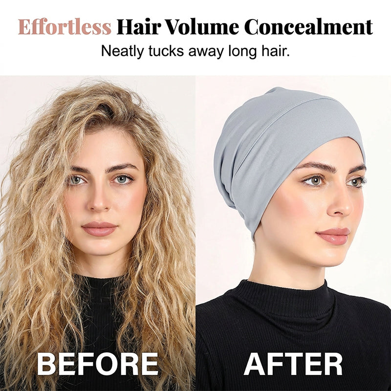 SOVYRA - Stretch Turban Cap for Secure All-Day Comfort