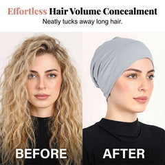 SOVYRA - Stretch Turban Cap for Secure All-Day Comfort