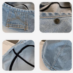 DENMORA - Vintage Denim Beret for Comfortable Artistic Style