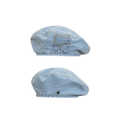 DENMORA - Vintage Denim Beret for Comfortable Artistic Style