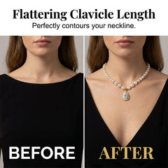 LUSTREBELLE - Faux Pearl Necklace for Timeless Everyday Elegance