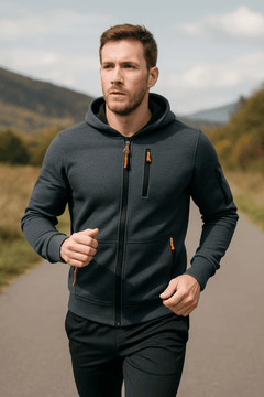 FLEVARO - Fleece-Lined Zip Hoodie for Warm Everyday Layering